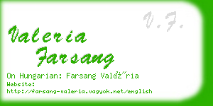 valeria farsang business card